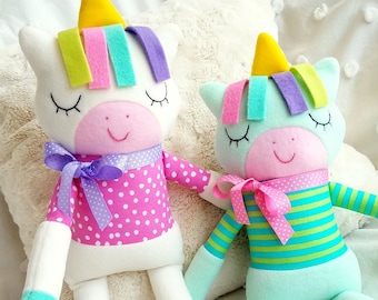 Unicorn Softie Sewing Pattern - Sleepy Soft Fleece Toy Animal Sewing Pattern Tutorial for Babies Girls & Boys children kids - PDF e pattern