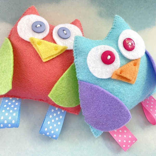 Felt Owl Softie Sewing Pattern - Tutorial - PDF ePATTERN DIY - woodland animal felt toy