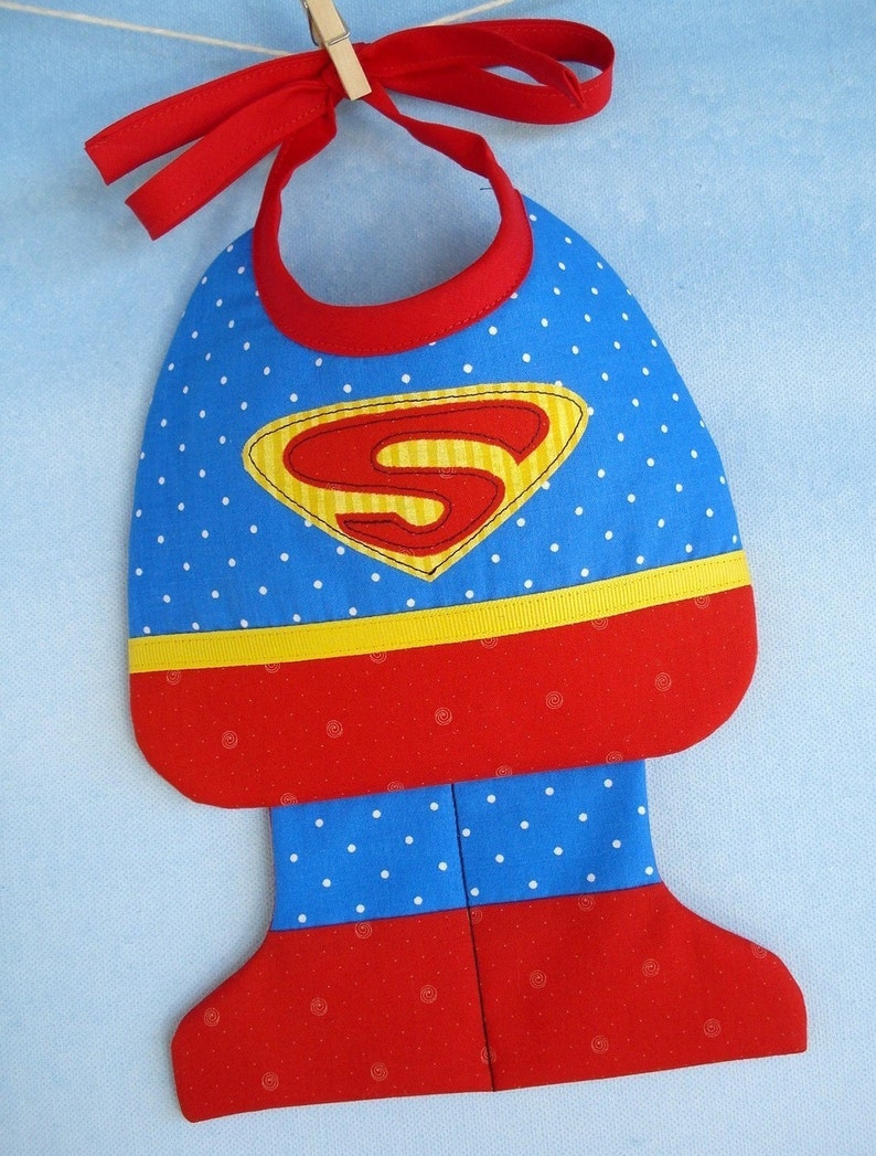 SALE PDF ePattern Super Baby and Little Man Baby Bib Sewing Pattern image 2