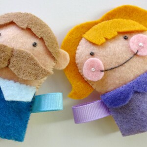 Felt Finger Puppet Family Sewing Pattern PDF ePATTERN Mom, Dad, Big Sister, Little Brother, Baby, Grandma & Grandpa image 5