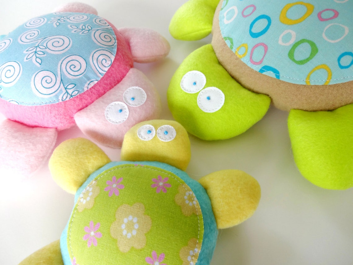 Baby Turtle Softies Toy Sewing Pattern - PDF Epattern - Etsy