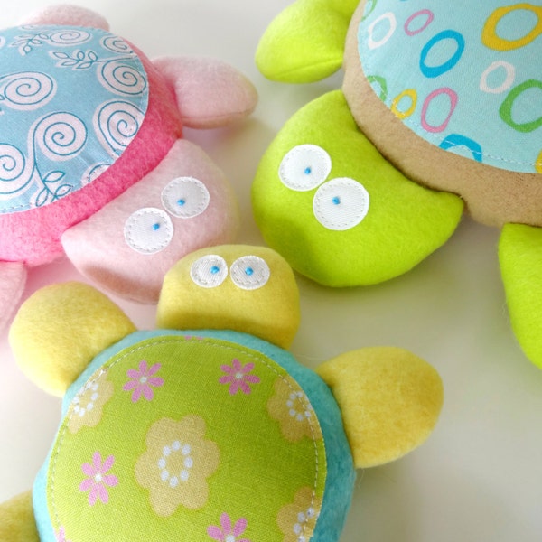 Baby Turtle Softies Toy Sewing Pattern - PDF ePATTERN