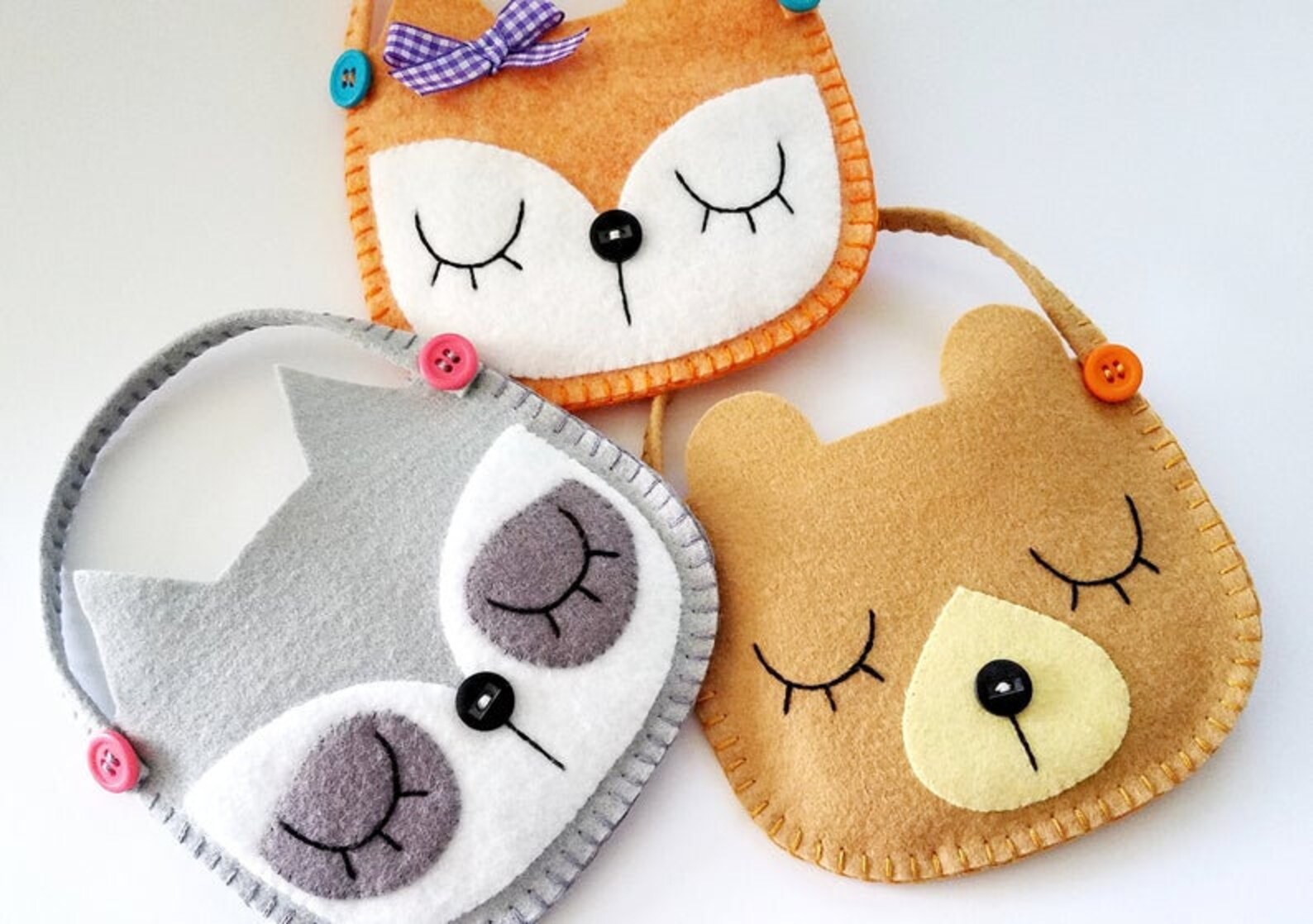 Felt Animal Pouch Toy Bag PDF Sewing e Pattern Tutorial COMBO Etsy