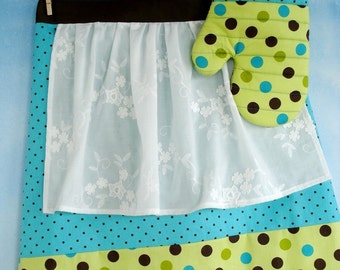 SALE - PDF ePattern - Half Apron and Oven Mitt