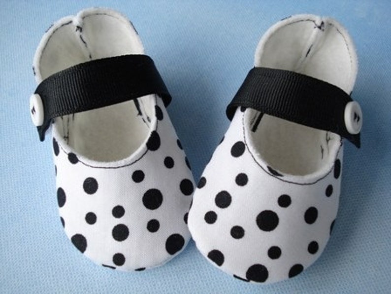 Mary Jane Baby Shoes Sewing Pattern With Ribbon Strap and Hook Etsy