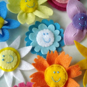 Flower Felt Finger Puppets & Hair Accessories Sewing Pattern PDF ePATTERN image 5