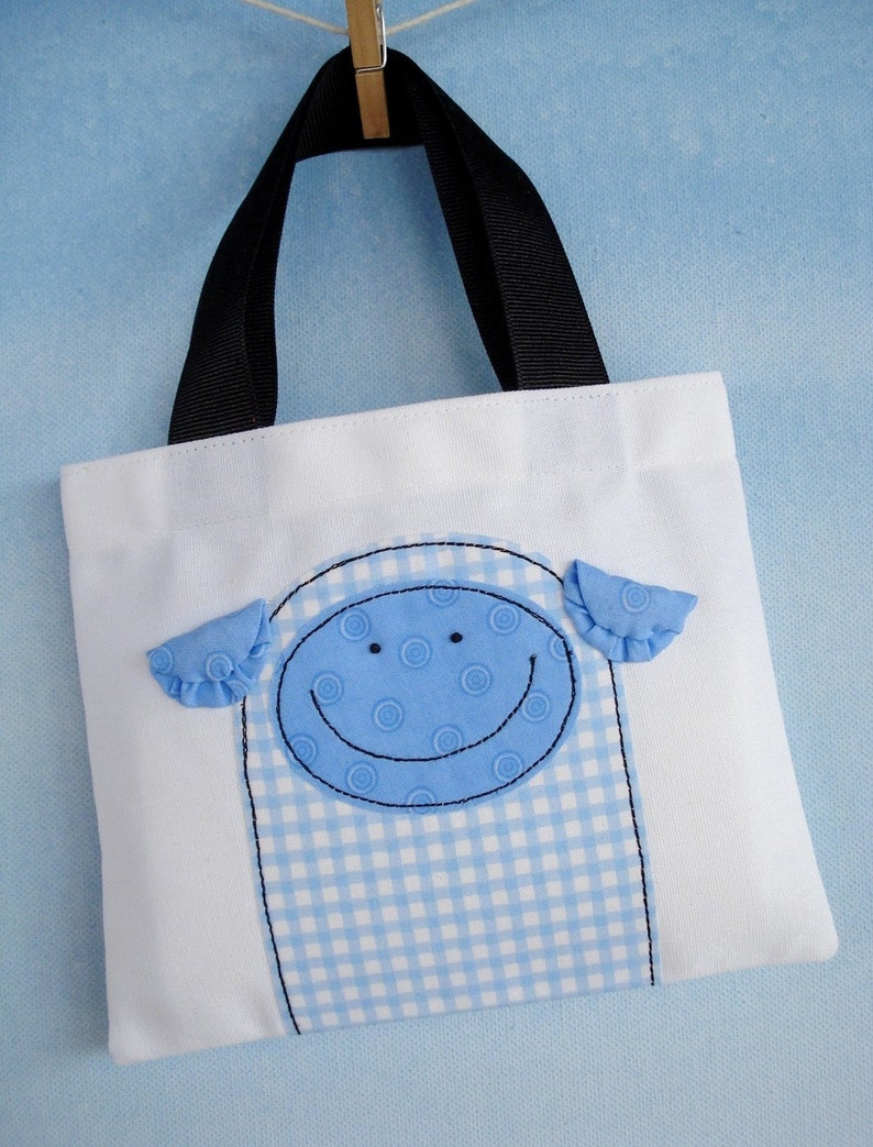 Sewing Pattern  Mini Tote Bags with Critter Appliques  image 4
