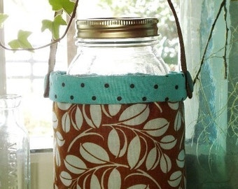 SALE - PDF e-Pattern - Fabric Quart Jar Container Sewing Pattern