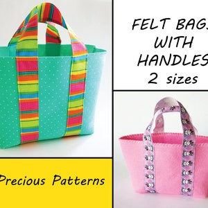 Felt Bag Sewing Pattern Pouch Bag Purse With Handles - Etsy