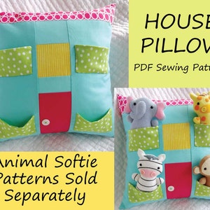 Haus Kissen Nähanleitung - PDF ePATTERN - Softie Patterns separat erhältlich