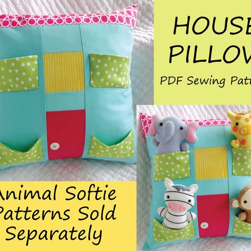 House Pillow Sewing Pattern Tutorial PDF Epattern Softie Etsy