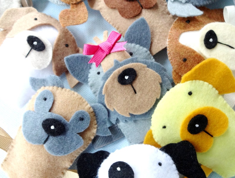 Felt Dog Finger Puppets Sewing Pattern - PDF Epattern - Etsy