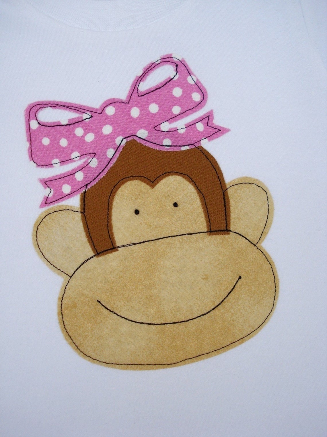 SALE PDF Epattern Cute Monkey Applique Designs Plain Etsy