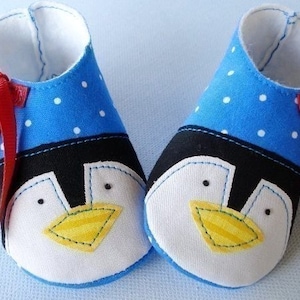 SALDI - ePattern PDF - Modello di cucito per scarpe da bambino semplici e a forma di pinguino