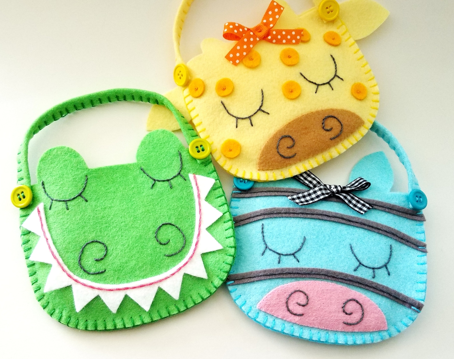 Felt Animal Pouch Toy Bag PDF Sewing e Pattern Tutorial COMBO Etsy