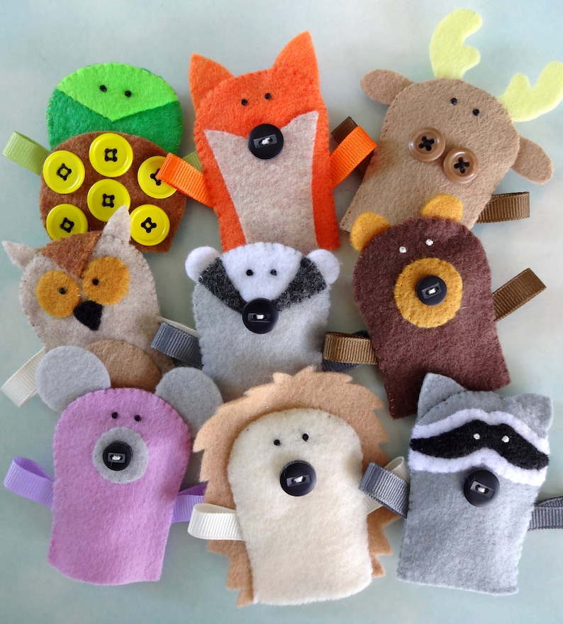 Felt Sewing Pattern Woodland Animals Felt Forest Critter Etsy