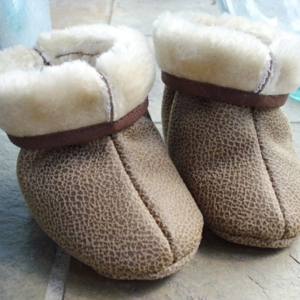 SALE - PDF ePATTERN - Fur Lined Baby Boots Sewing Pattern