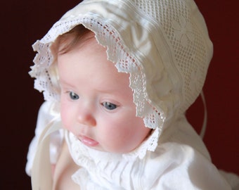 Bonnet Sewing Pattern - PDF e-Pattern for an Adjustable Knot Bonnet for Babies