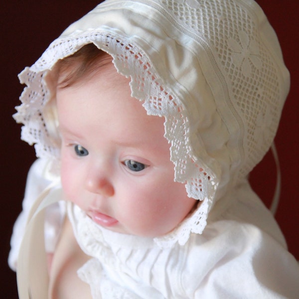 Bonnet Sewing Pattern - PDF e-Pattern for an Adjustable Knot Bonnet for Babies