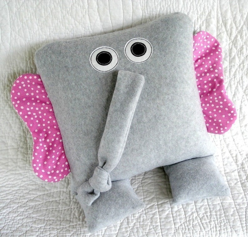 SALE PDF ePATTERN for Giraffe, Elephant and Hippo Pillows Sewing Pattern image 3