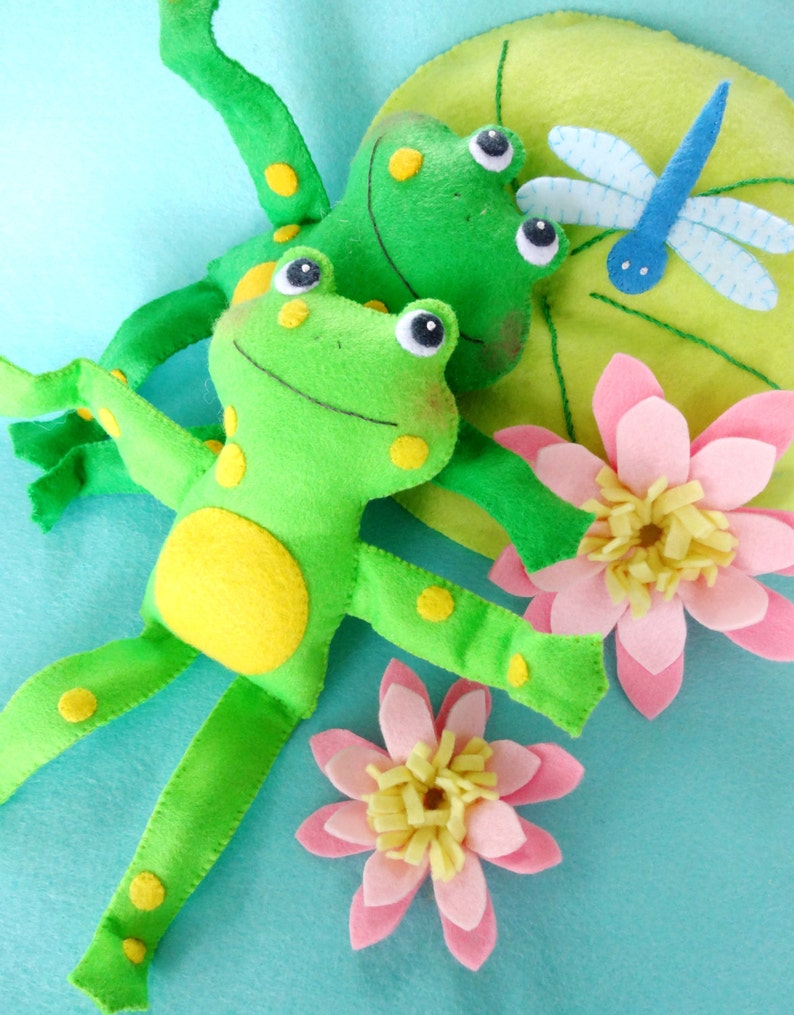 Felt Frog Softies Sewing Pattern PDF Epattern for Frogs Etsy
