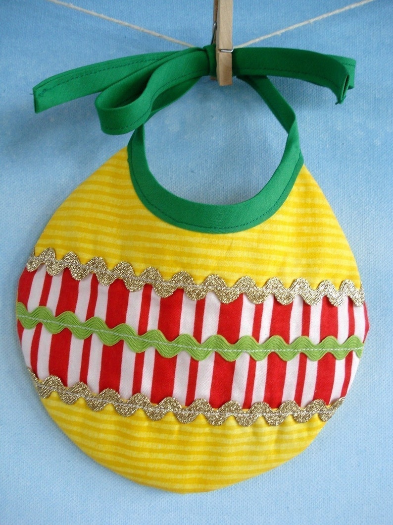 Christmas Baby Bib Sewing Pattern for Elf, Tree and Ornament PDF ePattern image 4