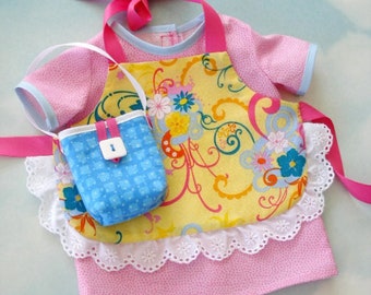 45 cm Mädchen Puppenkleidung Schnittmuster - Schnittmuster für Mädchen Puppenkleidung PDF e Pattern - 18-Zoll-Puppenkleid, Schürzen & Taschen - PDF ePattern DIY
