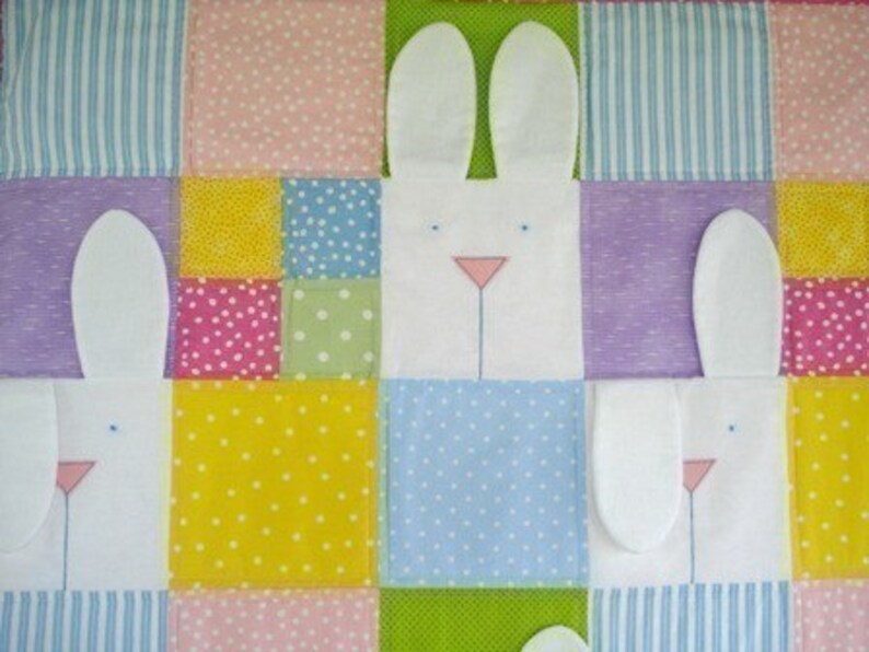 SALE PDF e-Pattern Peek-A-Boo Bunny Quilt image 3