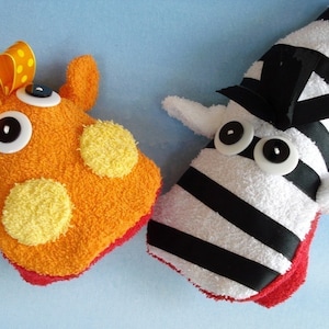 Toy Sewing Pattern for Wash Cloth Hand Puppets PDF e-Pattern image 3