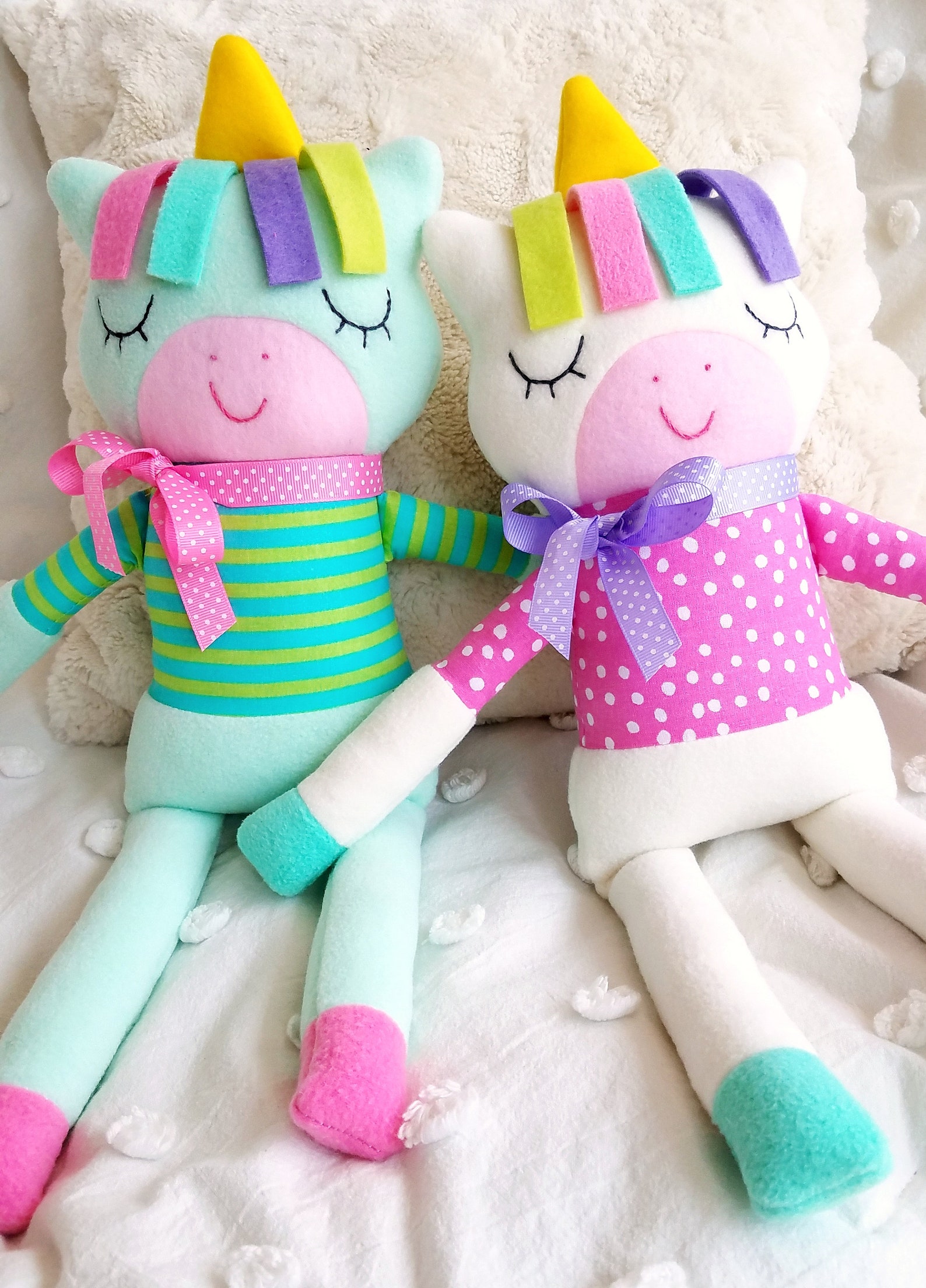 Unicorn Softie Sewing Pattern Sleepy Soft Fleece Toy Animal - Etsy