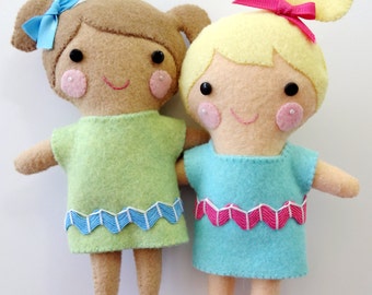 The Janey Doll Felt Softie Sewing Pattern - Tutorial - PDF ePATTERN