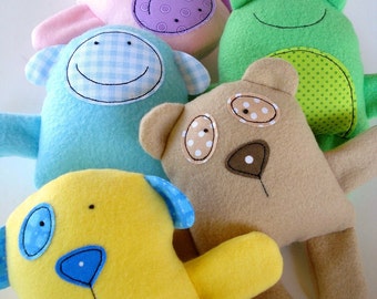 Toy Sewing Pattern - PDF ePATTERN for Baby Animal Softies