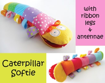 Caterpillar Softie Toy with Ribbons - PDF e-pattern