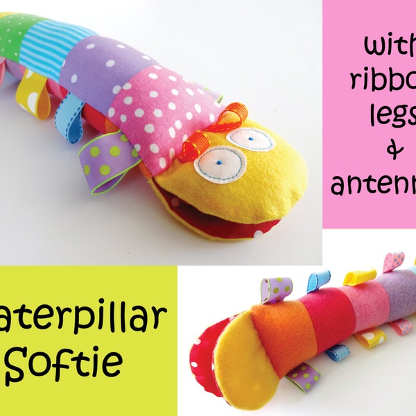 Caterpillar Softie Toy with Ribbons - PDF e-pattern