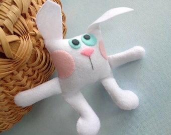 Mini Bunny Pillow Pal Felt Softie Sewing PDF e Pattern