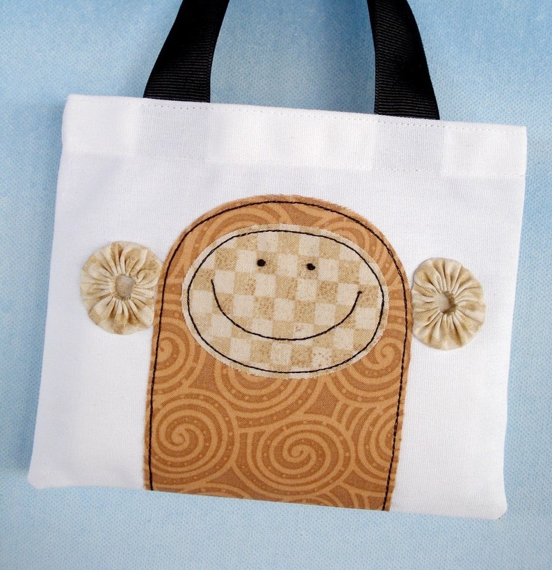 Sewing Pattern  Mini Tote Bags with Critter Appliques  image 5