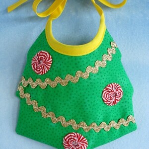 Christmas Baby Bib Sewing Pattern for Elf, Tree and Ornament PDF ePattern image 3