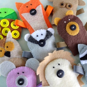 Felt Sewing Pattern Woodland Animals - Felt Forest Critter Finger Puppets Sewing Pattern - PDF ePATTERN