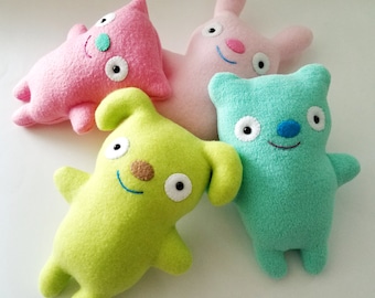 Fleece Animal Toy Softie Sewing Pattern - Tutorial for Baby Girl Boy - children - kids - PDF e-pattern Cat Kitty Dog Puppy Bear Bunny Rabbit