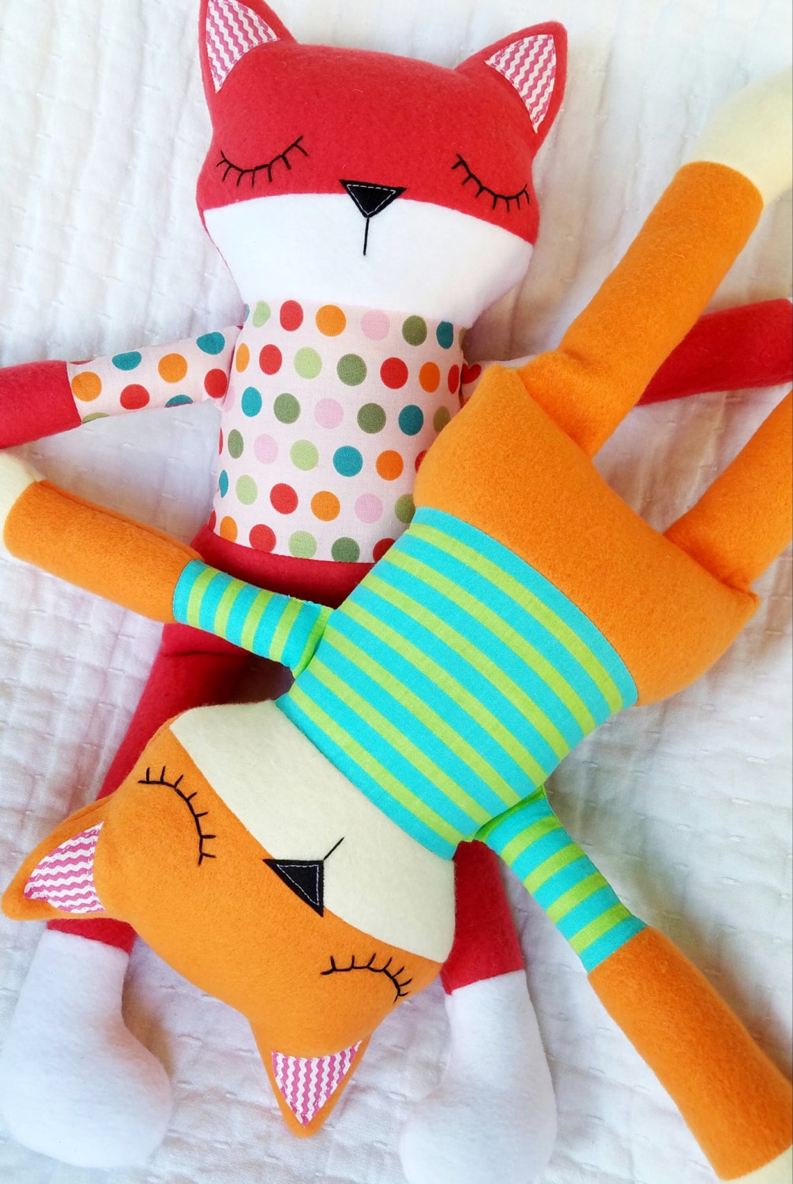 Fox Softie Sewing Pattern - Sleepy Soft Fleece Toy Animal Sewing ...