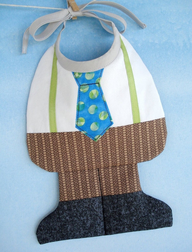 SALE PDF ePattern Super Baby and Little Man Baby Bib Sewing Pattern image 3