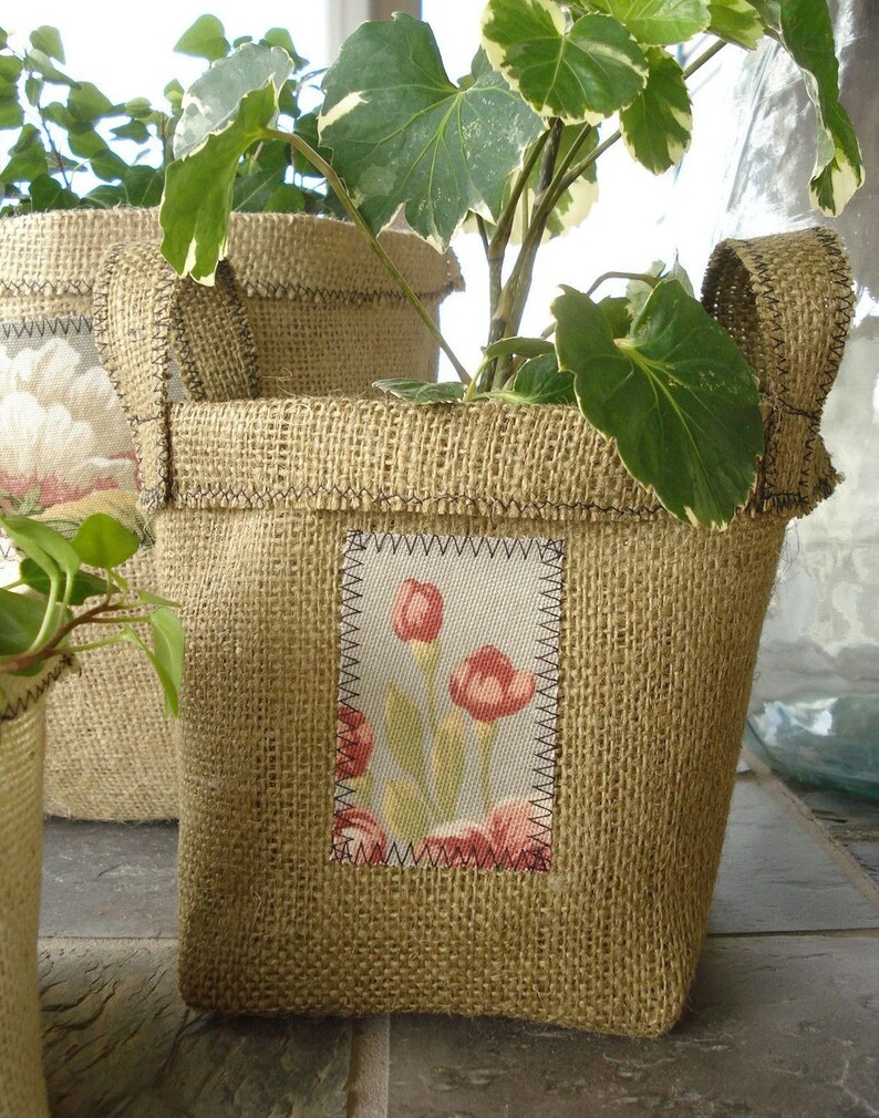 Container Sewing Pattern for Burlap Clay Pot Covers PDF ePattern image 5