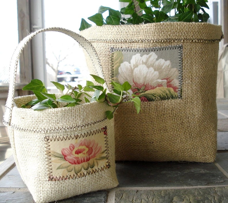 Container Sewing Pattern for Burlap Clay Pot Covers PDF ePattern image 2