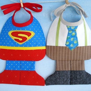 SALE PDF ePattern Super Baby and Little Man Baby Bib Sewing Pattern image 4