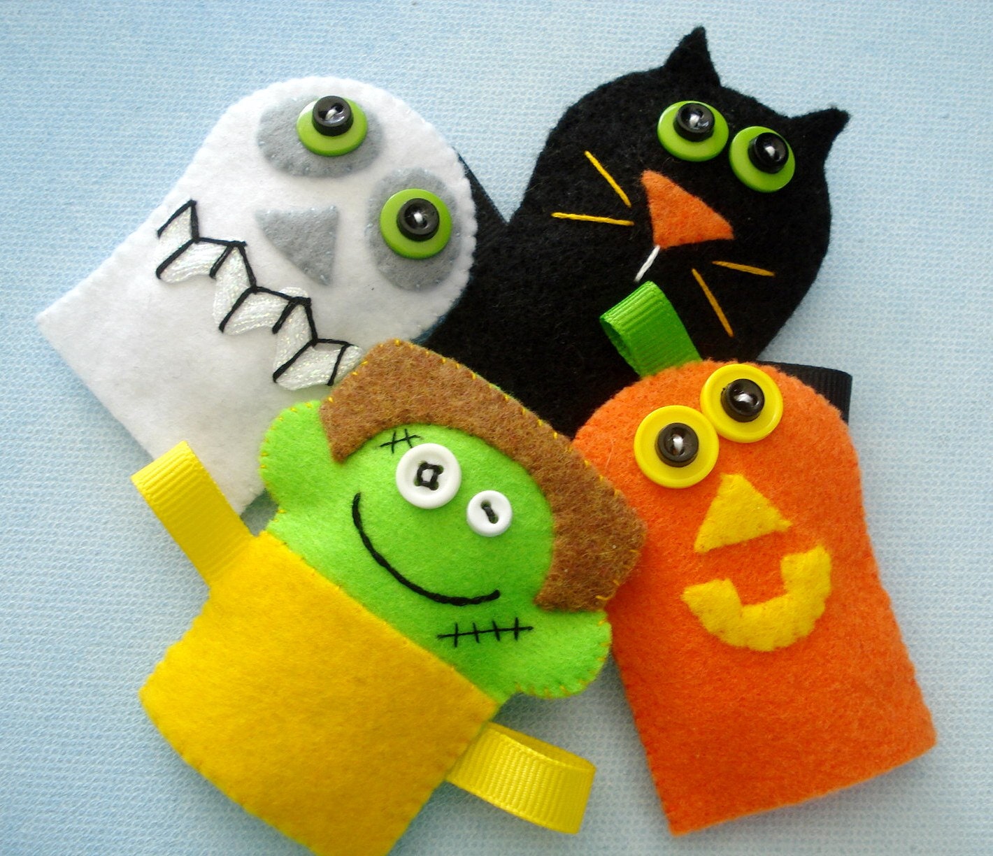 Halloween Felt Finger Puppets Sewing Pattern - PDF Epattern - Etsy