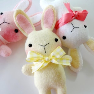 Felt Bunny Softie Sewing Pattern - Tutorial - PDF ePATTERN