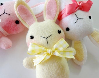 フェルト バニー ソフト ソーイング パターン - チュートリアル - PDF ePATTERN