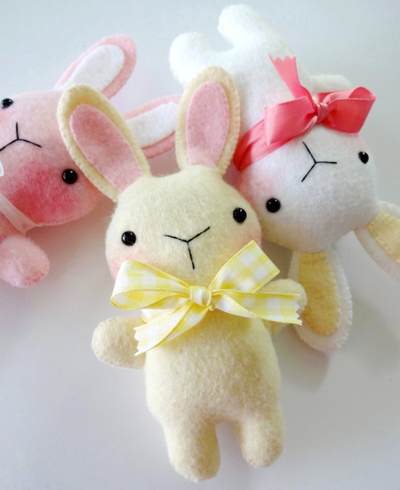 Felt Bunny Softie Sewing Pattern Tutorial PDF Epattern - Etsy