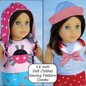 18 inch Doll Clothing COMBO PDF Sewing Patterns