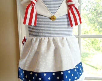 SALE - PDF ePattern - Sailor and Clown Knot Aprons Sewing Pattern for Children - Three Sizes